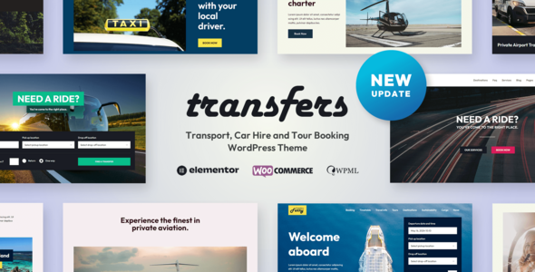 Transfers — WordPress тема для бизнеса по аренде автомобилей и транспортных услуг