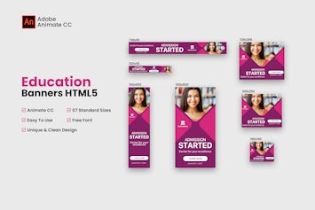 Education Banners HTML5 — создание ярких образовательных баннеров с Animate CC