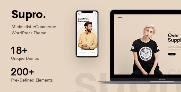 Supro — минималистичная WooCommerce-тема для стильного интернет-магазина