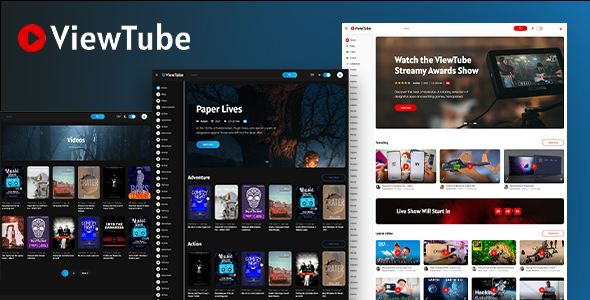 ViewTube — стильная WordPress-тема для создания видеоплатформы