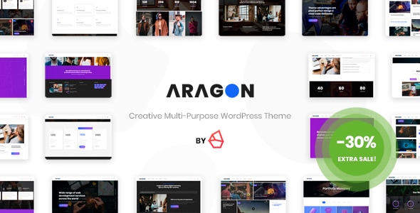 Aragon — креативная многоцелевая WordPress тема