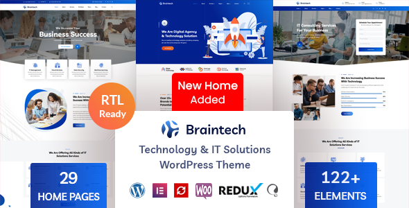 Braintech — универсальная WordPress-тема для технологий и IT-решений