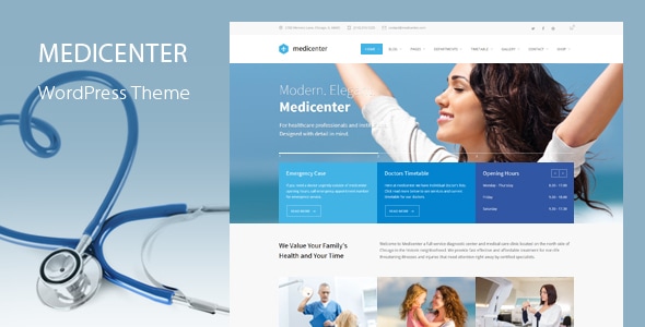 MediCenter – WordPress-тема для медицинских учреждений