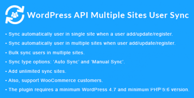 WordPress API Multiple Sites User Sync – синхронизация пользователей между сайтами