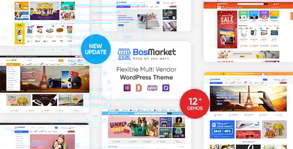 BosMarket - гибкая мультивендорная тема WooCommerce WordPress