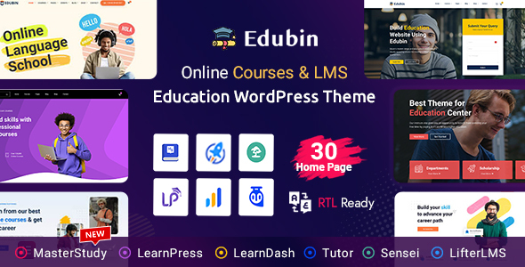 Edubin - образовательная тема LMS WordPress