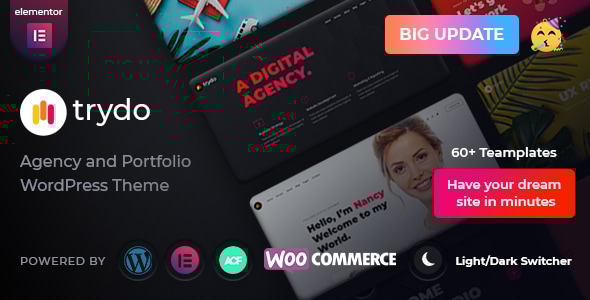 Trydo – WordPress тема для креативных агентств и портфолио
