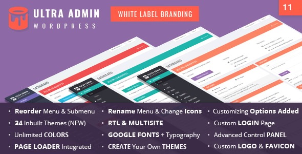 Ultra WordPress Admin Theme - кастомизация админки WordPress