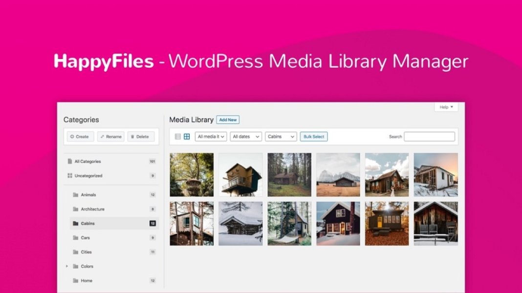 HappyFiles Pro — плагин для управления медиа-библиотекой WordPress