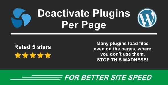 Deactivate Plugins Per Page - отключение плагинов на страницах WordPress