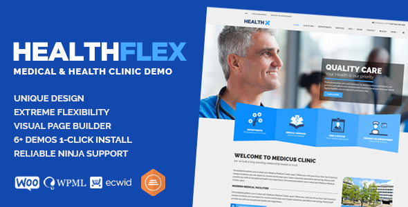 HEALTHFLEX — тема WordPress для медицинских учреждений и здравоохранительных проектов