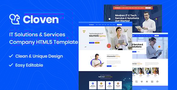 Cloven - HTML5-шаблон компании, предоставляющей IT-решения и услуги