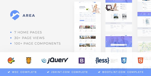 Area – HTML шаблон для агентства недвижимости