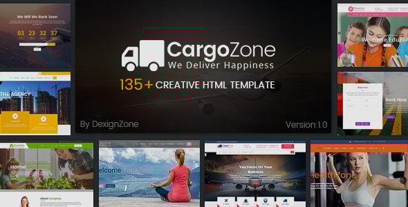 CargoZone — HTML-шаблон для транспортных услуг и логистики