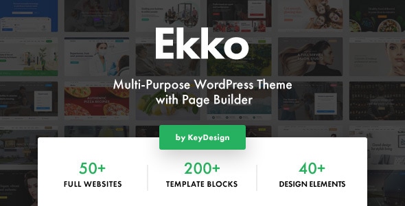 Ekko — многофункциональная тема WordPress с конструктором страниц