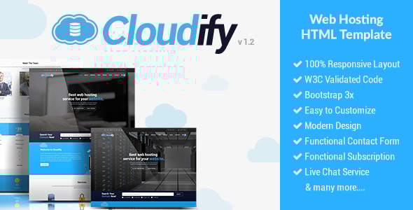 Cloudify — многофункциональный HTML-шаблон для веб-хостинга