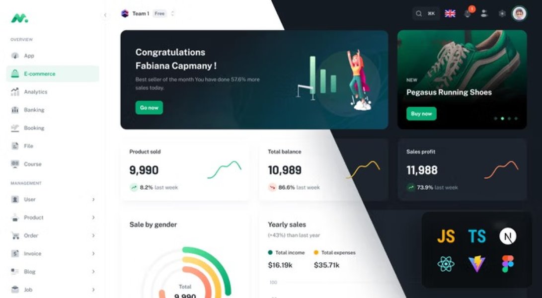 Minimal – клиентская и административная панель