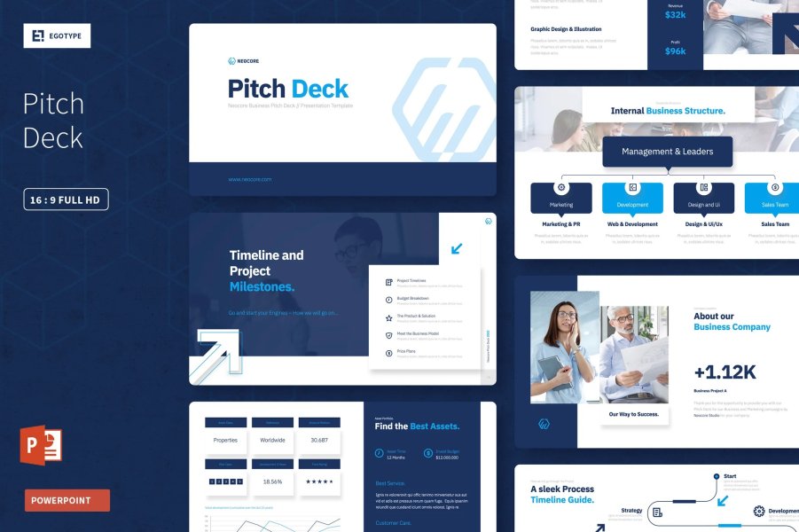 Шаблон PowerPoint Neocore - Pitch Deck