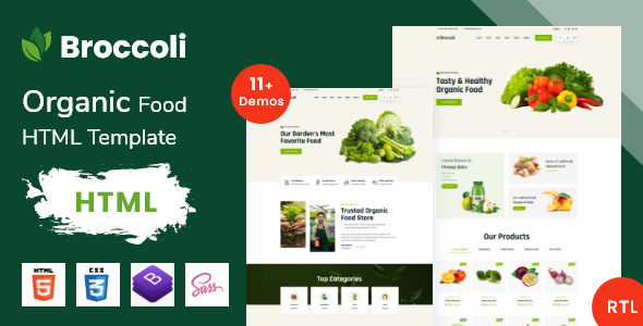 Broccoli – HTML шаблон для интернет-магазина органических продуктов