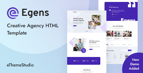 Egens – элегантный HTML-шаблон для креативных агентств