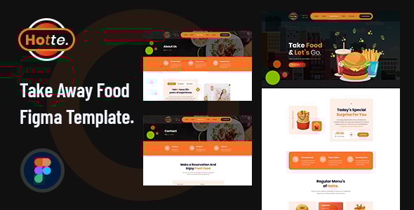 Hotte – Figma шаблон для бизнеса быстрого питания