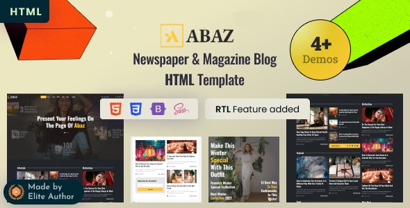 Abaz – шаблон для новостных порталов и журналов