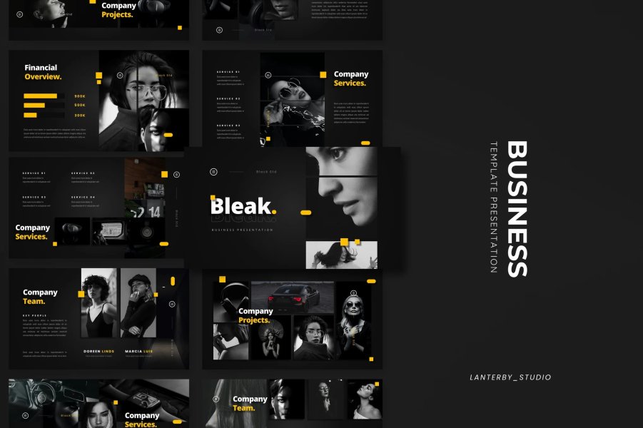 Шаблон презентации Bleak Business