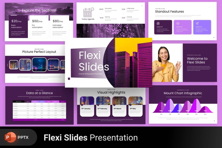 Шаблон Flexi Slides — многоцелевой PowerPoint