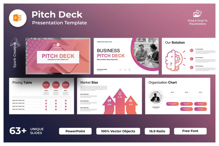 Шаблон PowerPoint для Pitch Deck