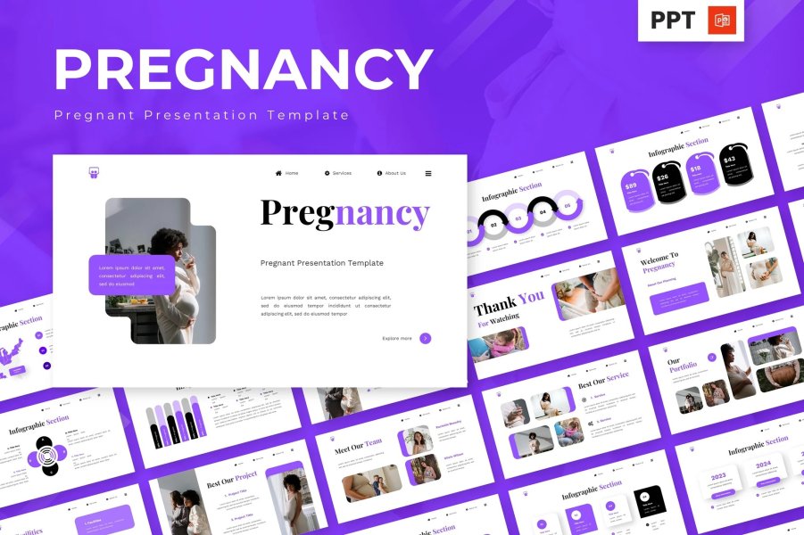 Шаблон презентации для беременности и материнства