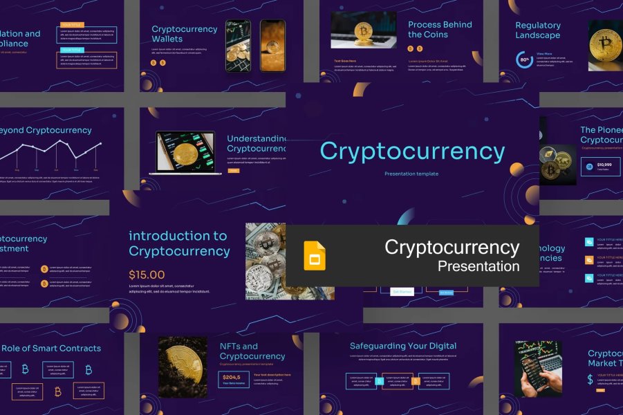 Шаблон презентации Dark Cryptocurrency — погружение в мир криптовалют