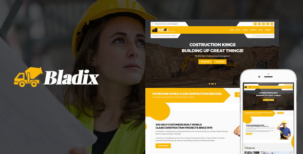 Bladix – HTML-шаблон для строительных и индустриальных проектов