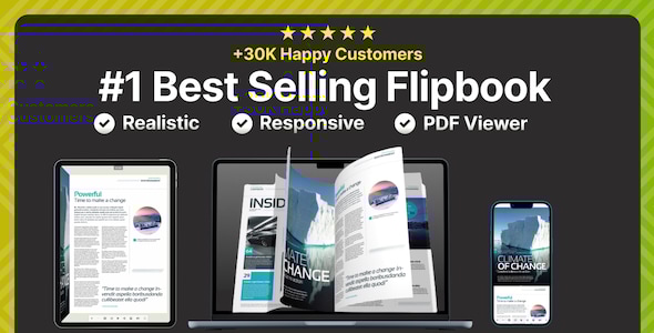 Real 3D FlipBook PDF Viewer для WordPress — плагин для создания 3D книг