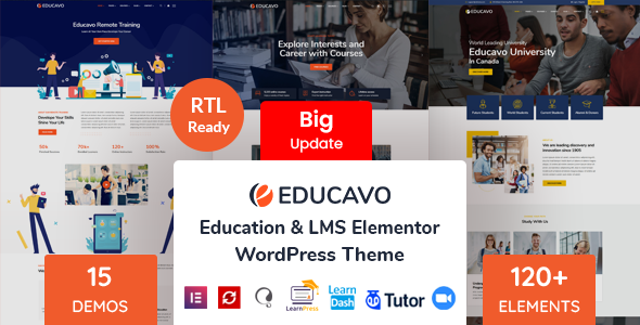 Educavo — тема WordPress для онлайн-курсов и образования