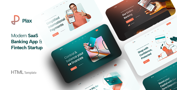 Plax – универсальный HTML-шаблон для финтех-стартапов и SaaS
