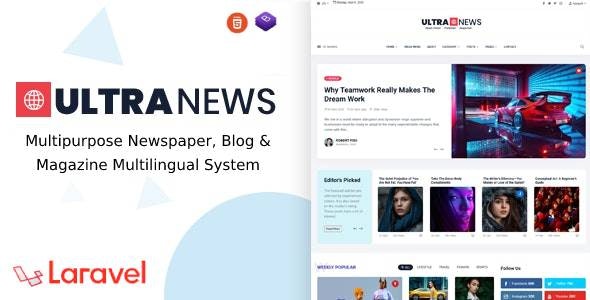 UltraNews — Laravel-система для новостных сайтов с поддержкой и генератором контента на базе ИИ