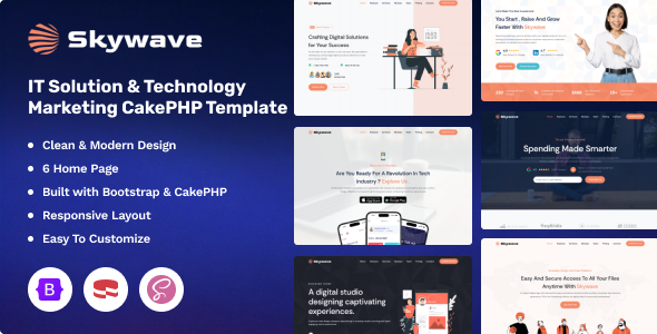 Skywave — шаблон CakePHP для IT-решений и технологического маркетинга