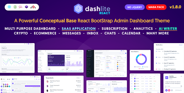DashLite React Admin Template — Мощный шаблон для разработки интерфейсов
