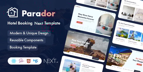 Parador — высокопроизводительный Next.js шаблон для систем бронирования отелей