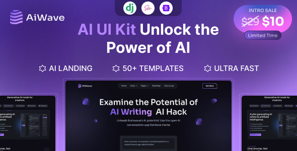 Aiwave — UI-кит и дашборд для AI SaaS-платформ