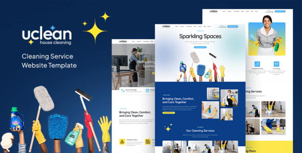 Uclean — шаблон сайта для клининговой компании