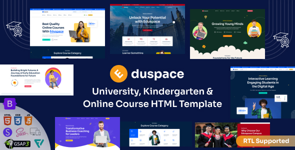 Eduspace — современный HTML-шаблон для онлайн-образования и университетов