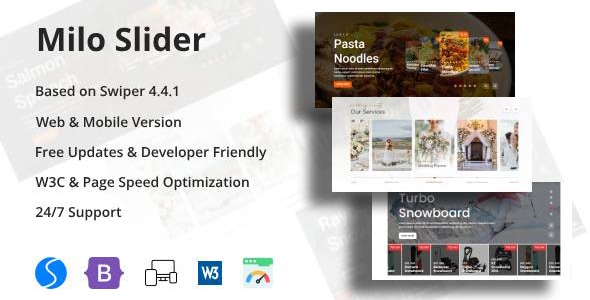 Milo Slider — HTML-слайдер для создания эффектных главных экранов