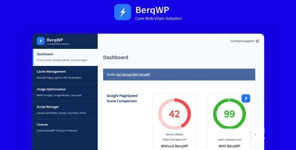 BerqWP — автоматический плагин для ускорения WordPress