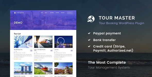 Tour Master — плагин для бронирования туров, путешествий и отелей для WordPress