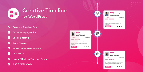 Creative Timeline — плагин для создания таймлайна на WordPress