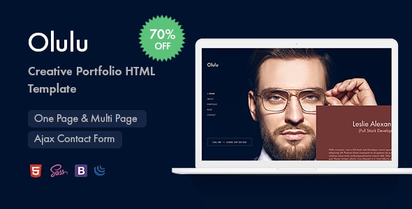 Olulu — HTML5-шаблон для тех, кому нужно идеальное портфолио «ещё вчера»