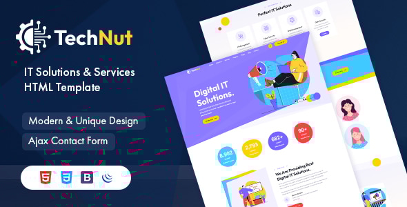 TechNut — HTML5-шаблон для IT-лидеров и технологического консалтинга
