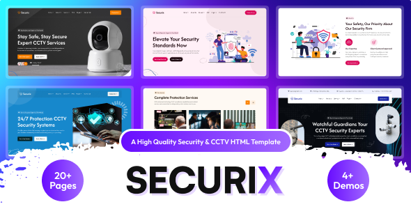 Securix — HTML-шаблон для сайтов охраны и систем видеонаблюдения
