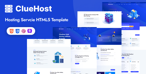 ClueHost — HTML5-шаблон для хостинга и веб-сервисов